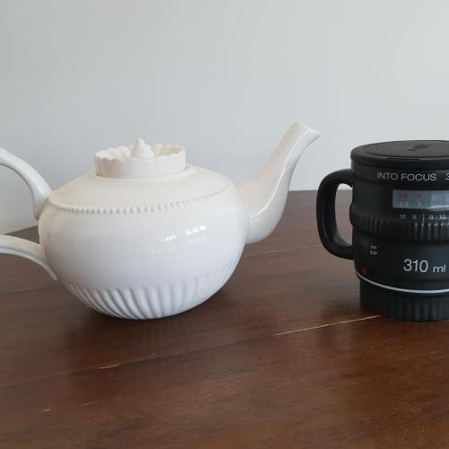 Teapot and Novelty Camera Lens Coffee Keep-Cup